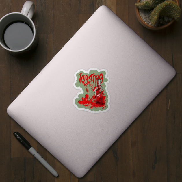 Zombie Hand Bloodied Juggernog on Leaf Green by LANStudios